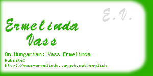 ermelinda vass business card